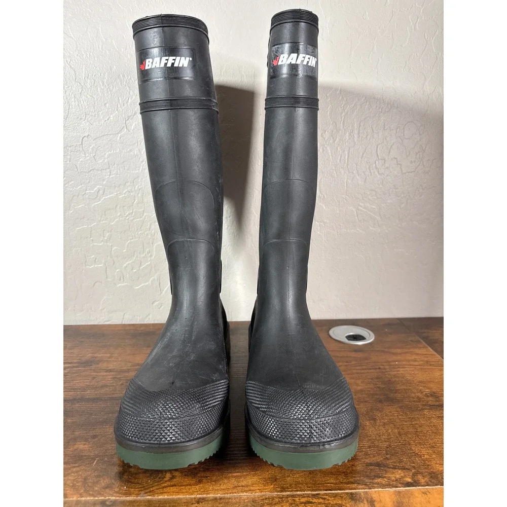 Baffin Enduro PLN Mens Black Green Rubber All Season Work Boots 96650000 Size 9